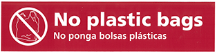 no plastic bags decal